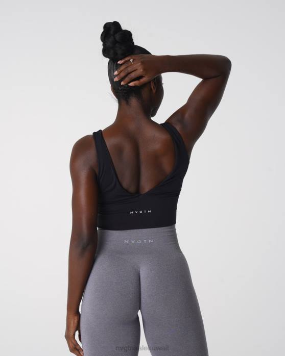 NVGTN لياقة بدنية نحيف جوهر الصدرية أسود 420J102