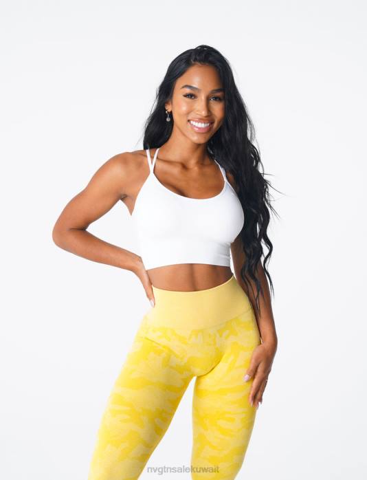 NVGTN لياقة بدنية نحيف تزدهر حمالة الصدر سلس أبيض 420J163