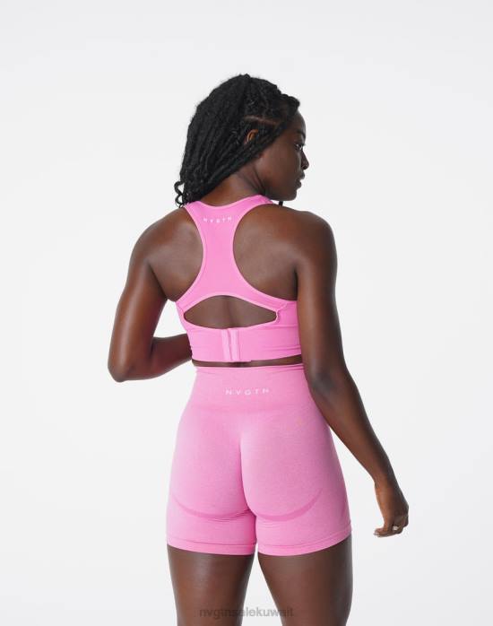 NVGTN لياقة بدنية نحيف إشعال حمالة صدر سلسة العلكة الوردية 420J179