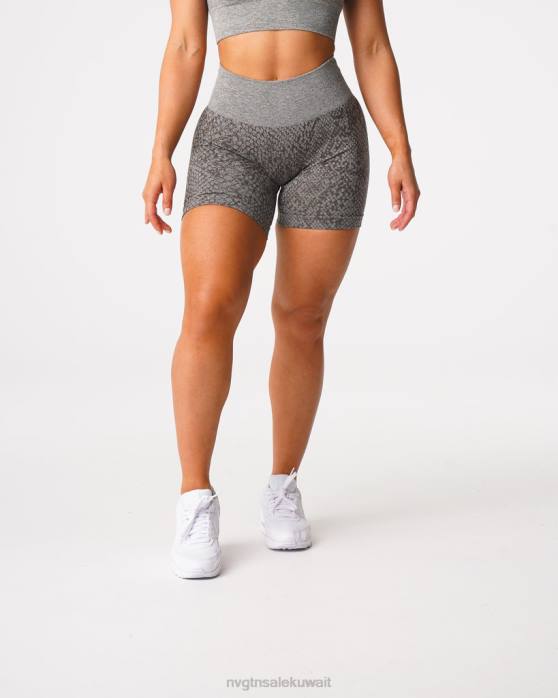 NVGTN لياقة بدنية نحيف شورت بدون خياطة من جلد الثعبان الكاكي الأخضر 420J474