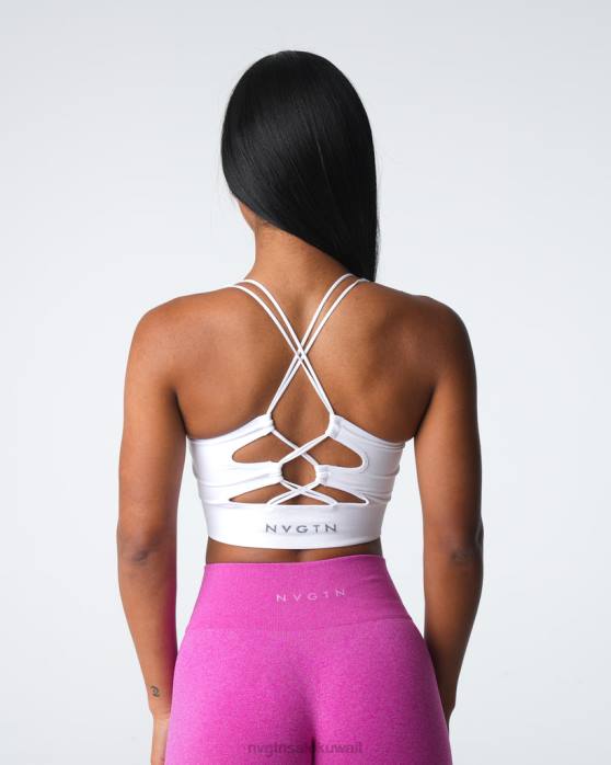 NVGTN لياقة بدنية نحيف تزدهر حمالة الصدر سلس أبيض 420J6