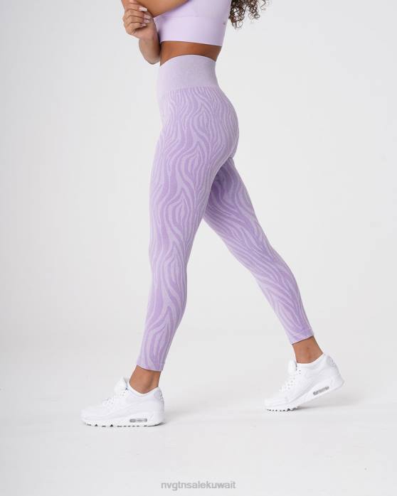 NVGTN لياقة بدنية نحيف حمار وحشي طماق سلس أرجواني 420J690